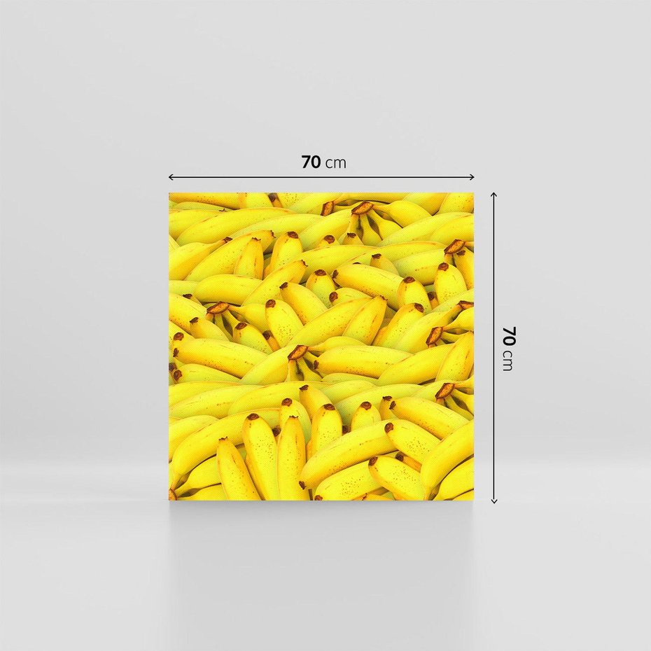 Obraz na płótnie 70x70 - Banany Owocowy Uśmiech - banany, owoce