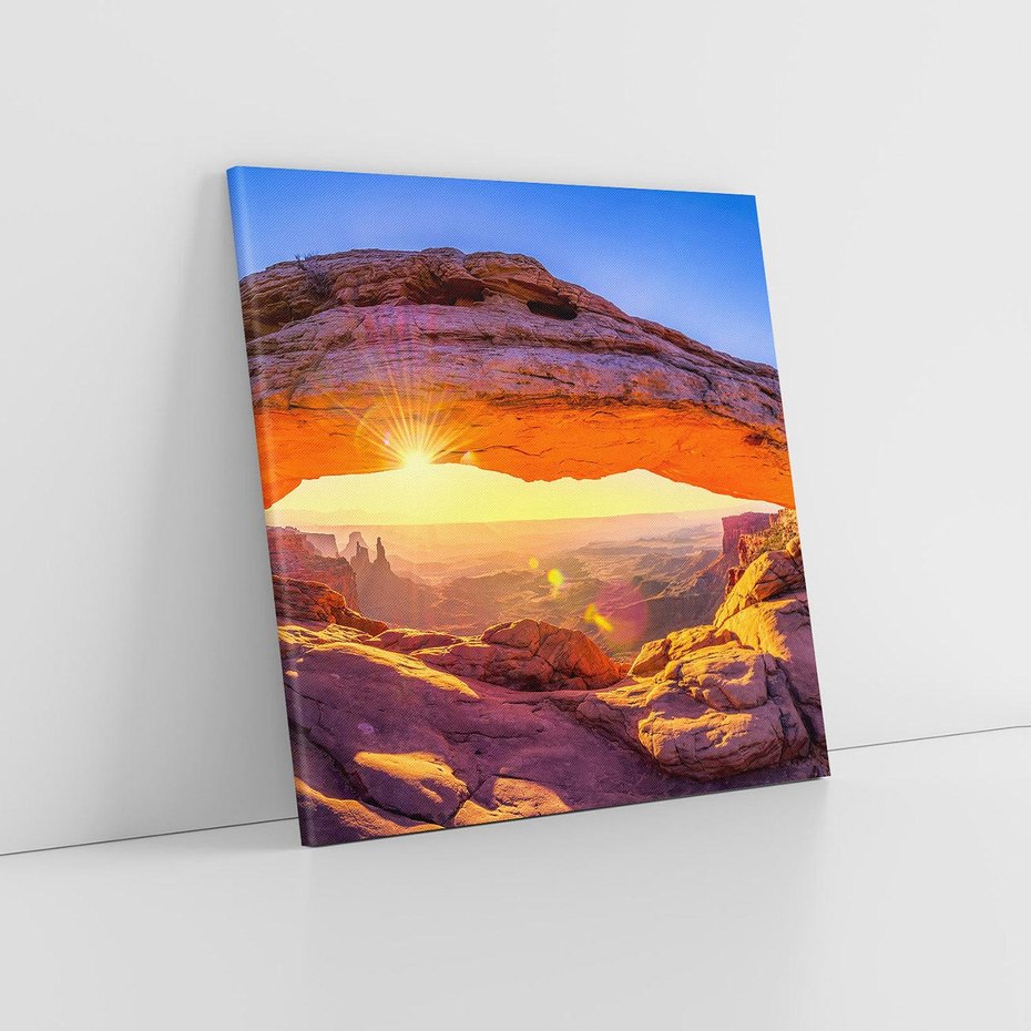 Obraz na płótnie 40x40 - Magia pustyni: skały i bezkresny horyzont - pustynia, skały