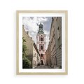 Plakat w ramie 40x50 - Magia perspektywy uliczki - uliczka, perspektywa - rama drewno