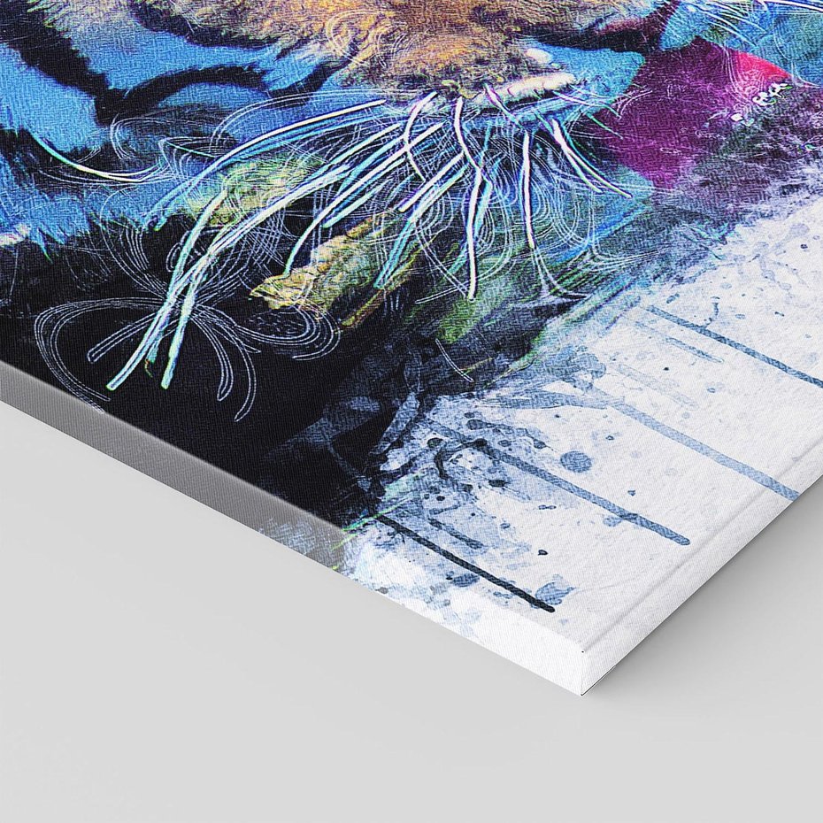 Obraz na płótnie 80x120 - Tygrys w abstrakcyjnym tańcu - tygrys, sztuka