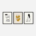 Zestaw obrazy w ramie 30x40 galeria - Kobiece, plakaty, bielizna, garderoba - rama czarna