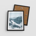 Plakat w ramie 40x50 - Surowość Gór - górskie szczyty, śnieg - rama czarna