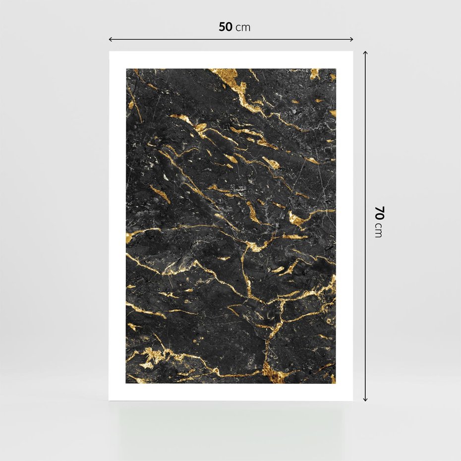 Plakat bez ramy 50x70 - Egzotyczny Blask - marmur, złoto