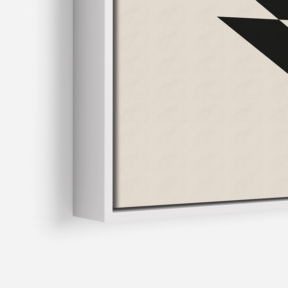 Obraz w ramie 80x120 - Rozkwitająca Abstrakcja - abstrakcyjne geometryczne kształty, minimalizm - rama biała