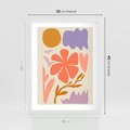 Plakat w ramie 30x40 - Nowoczesne Światło - abstrakcyjny obraz, pastelowe kolory - rama biała