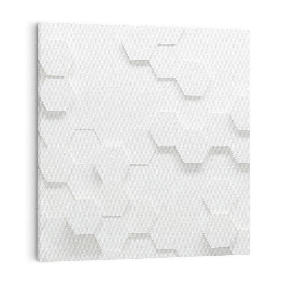 Obraz na płótnie 50x50 - Przestrzenne Zabawy - geometryczne, 3D
