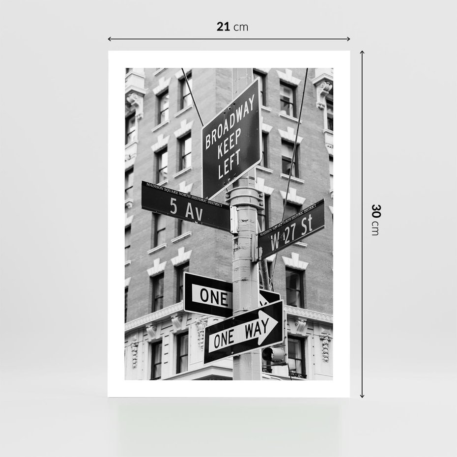 Plakat bez ramy 21x30 - Nowojorska Droga - nowy jork, fotografia
