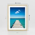 Plakat w ramie 30x40 - Letnie Morskie Uczucie - morze, pomost - rama drewno