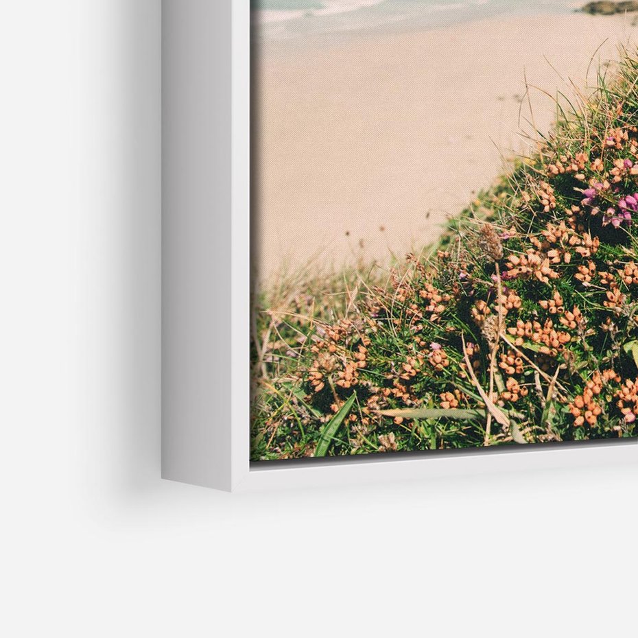 Obraz w ramie 50x50 - Perspektywa Klifu - fotografia, ocean - rama biała