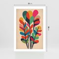 Plakat bez ramy 21x30 - Symfonia Wzrokowych Impresji - abstrakcyjny kolorowy tęczowy obraz, inspiracje roślinne