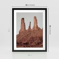 Plakat w ramie 40x50 - Surowość Pustyni - pustynia, kanion - rama czarna