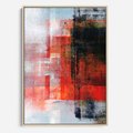 Obraz w ramie 80x120 - Burza Emocji - wyrazista abstrakcyjna sztuka, dramatyzm - rama drewno