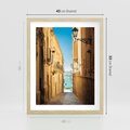 Plakat w ramie 40x50 - Perspektywa magicznej uliczki - uliczka, perspektywa - rama drewno