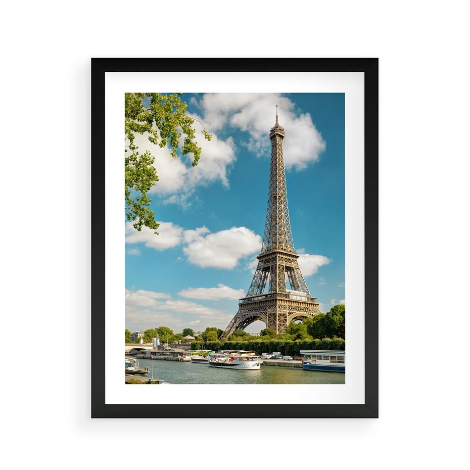 Plakat w ramie 40x50 - Paryż Eiffla - Paryż, Eiffla - rama czarna