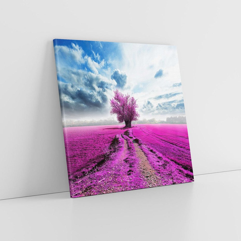 Obraz na płótnie 30x30 - Fioletowa abstrakcja w ruchu - abstrakcja, fiolet