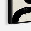 Obraz w ramie 50x50 - Przenikające Plamy - abstrakcyjna sztuka, minimalizm - rama czarna
