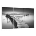 Obraz na płótnie 120x80 - Spokój natury - jezioro, molo
