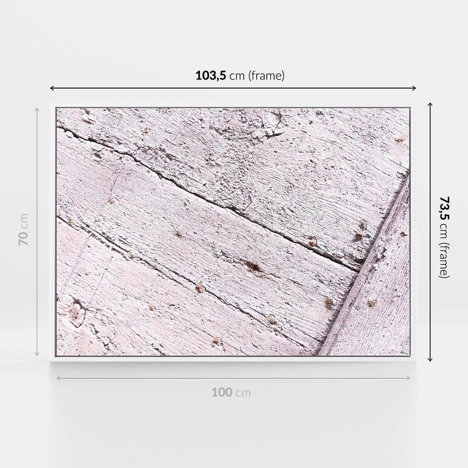 Obraz w ramie 100x70 - Nowoczesna Elegancja - beton, struktura - rama biała