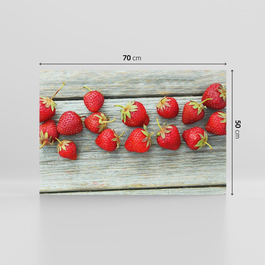Obraz na płótnie 70x50 - smak lata - truskawki, owoce