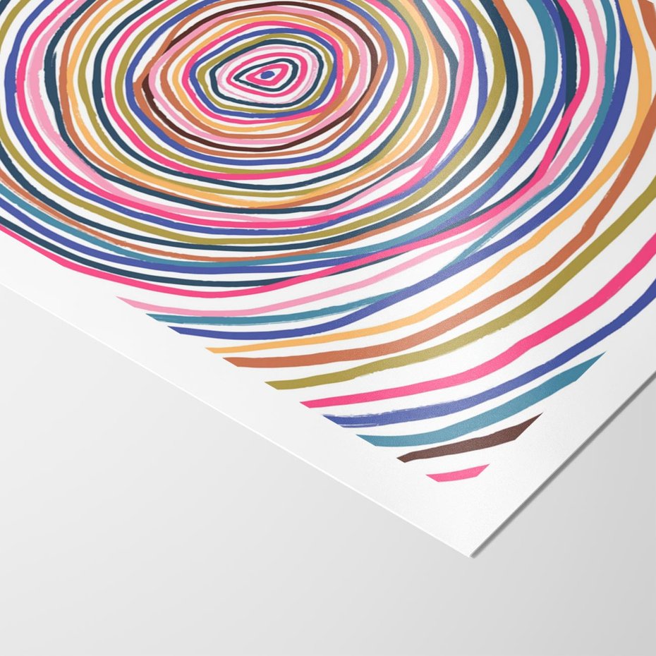 Plakat bez ramy 50x70 - Cyrkulująca Harmonia - kolorowe etniczne wzory, tęczowe żywe kolory