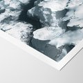 Plakat bez ramy 30x40 - Ośnieżone Szczyty z Wysoka - ośnieżone szczyt górskie, zdjęcie z lotu ptaka
