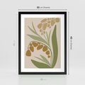 Plakat w ramie 30x40 - Minimalizm z Roślinami - nowoczesny plakat, roślinność - rama czarna