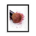 Plakat w ramie 40x50 - Makijaż w kolorze pędzla - makijaż, pędzel - rama czarna