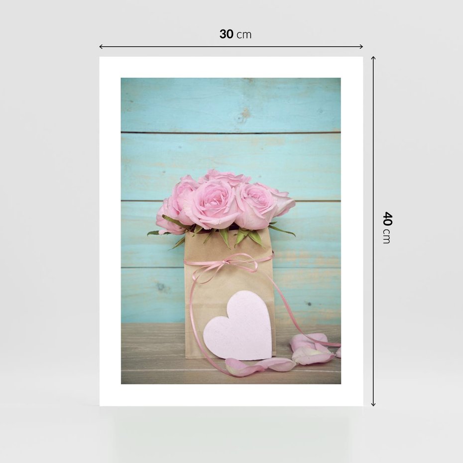 Plakat bez ramy 30x40 - Uczucie W Pełnym Rozkwicie - kwiaty, romantyczne