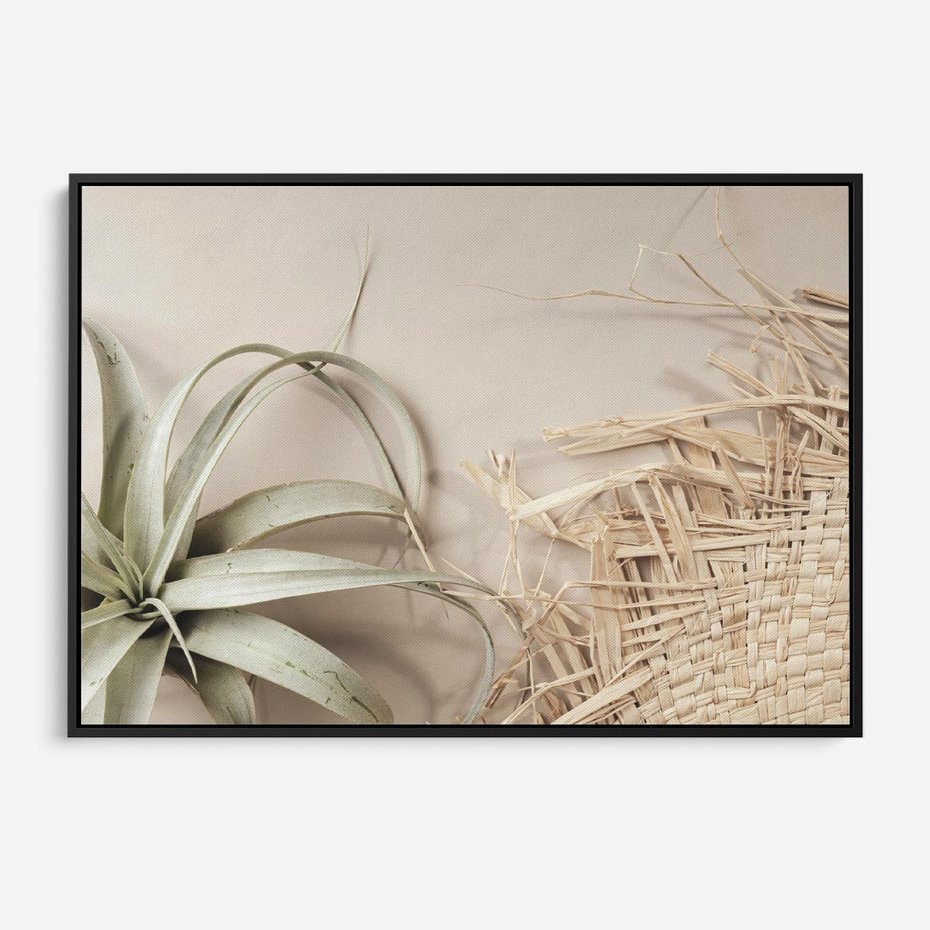 Obraz w ramie 100x70 - Boho urok suchych liści - suche, liście - rama czarna