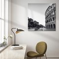 Obraz na płótnie 60x60 - Echa Historii - czarno biała fotografia, koloseum