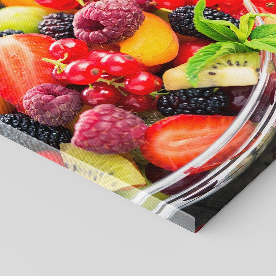 Obraz na płótnie 40x40 - Smakowite Porywy - owoce, jedzenie