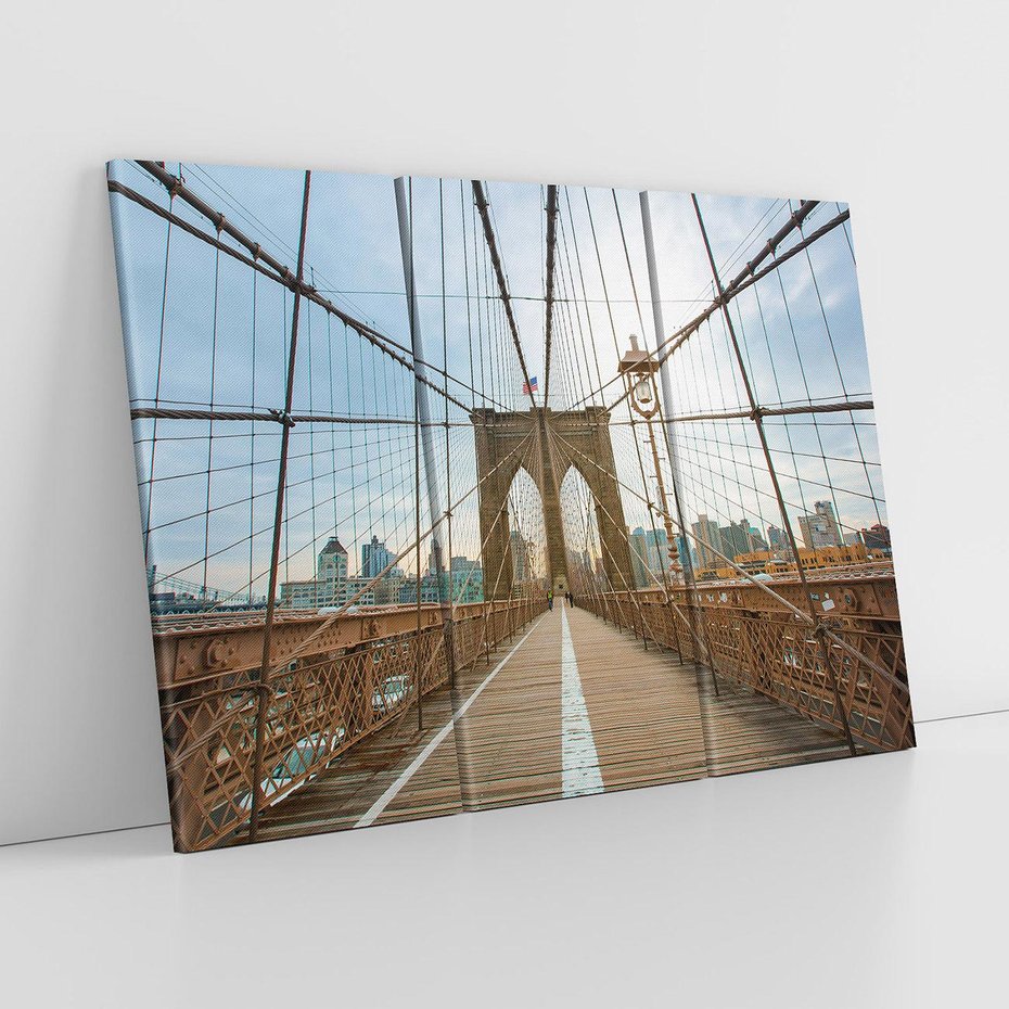 Obraz na płótnie 120x80 - Duch Manhattanu - most, Nowy Jork