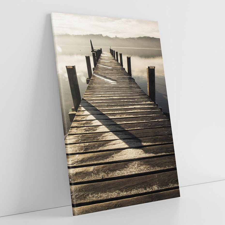 Obraz na płótnie 50x70 - Pomost nad jeziorem - pomost, jezioro