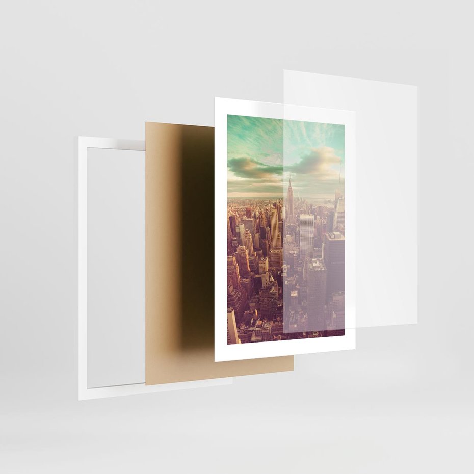 Plakat w ramie 30x40 - Nowy Jork w oczach - Nowy Jork - rama biała