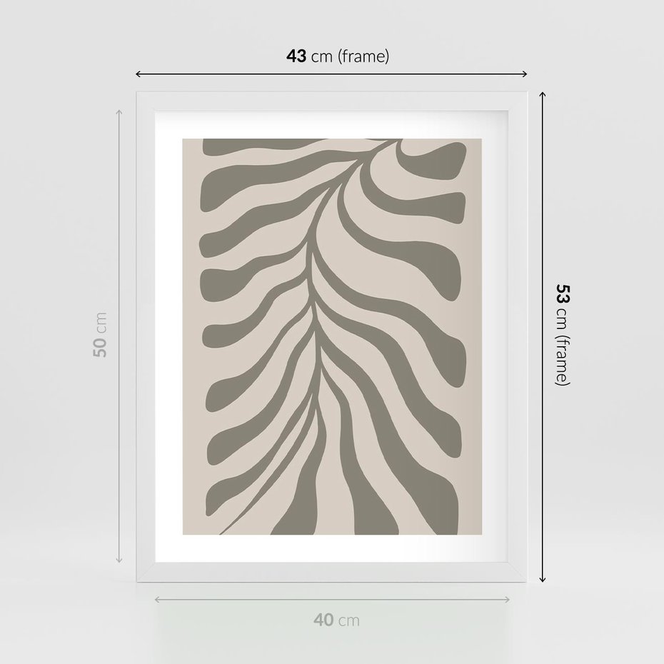 Plakat w ramie 40x50 - Zaklęte Kształty - nowoczesna sztuka, plakat modern - rama biała