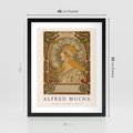 Plakat w ramie 40x50 - Mucha: Reprodukcja i Typografia na Plakacie - reprodukcja, alfons mucha - rama czarna