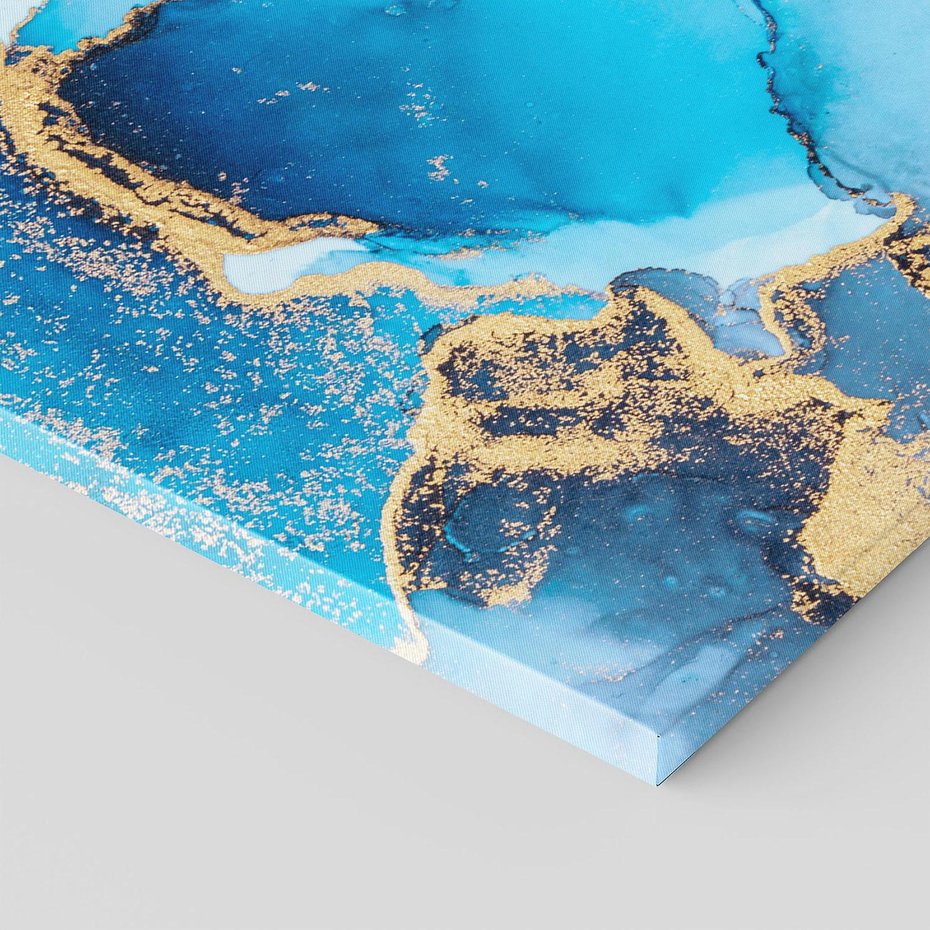 Obraz na płótnie 80x80 - Elegancja i Wyrafinowanie - marmur, złoto