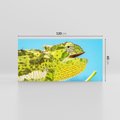 Obraz na płótnie 120x60 - Kameleon w swoim świecie - kameleon, jaszczurka