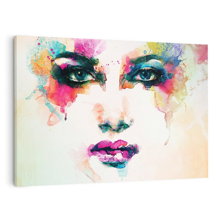 Obraz na płótnie 100x70 - Kobieta Abstrakcja Twarz - kobieta, abstrakcja