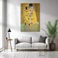 Obraz na płótnie 80x120 - "Pocałunek" (1907–1908) Gustav Klimt - Reprodukcja - reprodukcja, obraz na płótnie