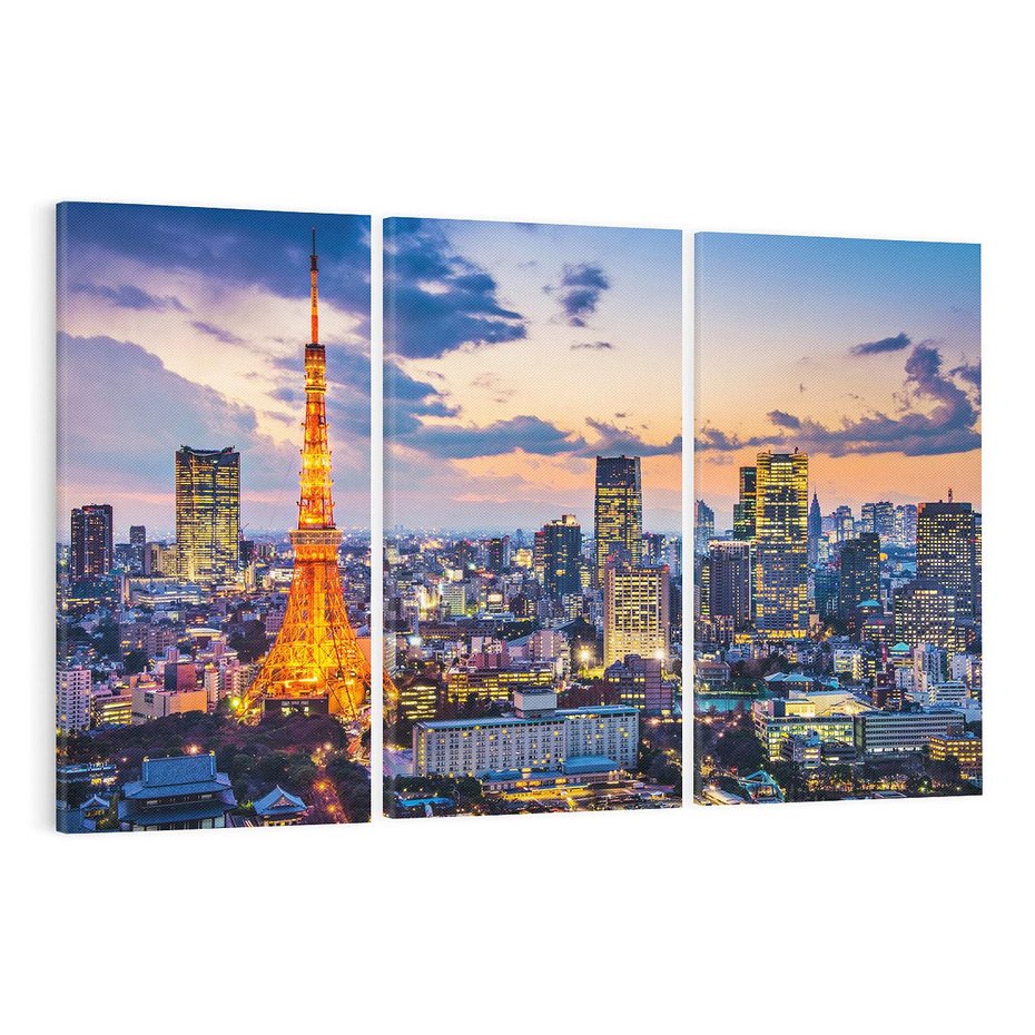 Obraz na płótnie 120x80 - Tętniące życiem Tokio - Tokio, Japonia