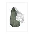 Plakat bez ramy 21x30 - Owocowe Boho Inspiracje - minimalistyczny plakat, gruszka