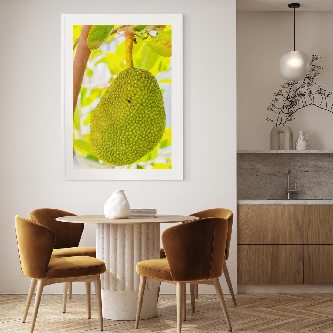 Plakat bez ramy 50x70 - Tropikalny raj nad morzem - tropikalny, owoc