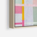 Obraz w ramie 80x80 - Rozbijające Granice Wyobraźni - abstrakcyjne geometryczne kształty, olejny obraz - rama drewno