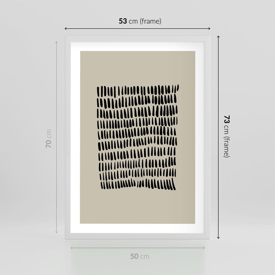 Plakat w ramie 50x70 - Echa Zapomnianych Wymiarów - nowoczesna sztuka, plakat - rama biała