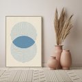 Obraz w ramie 50x70 - Wnętrza Refleksji - geometryczne kształty, koła - rama drewno