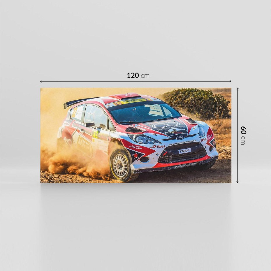 Obraz na płótnie 120x60 - Adrenalina na Torze Rajdowym - rajdy, samochodowe