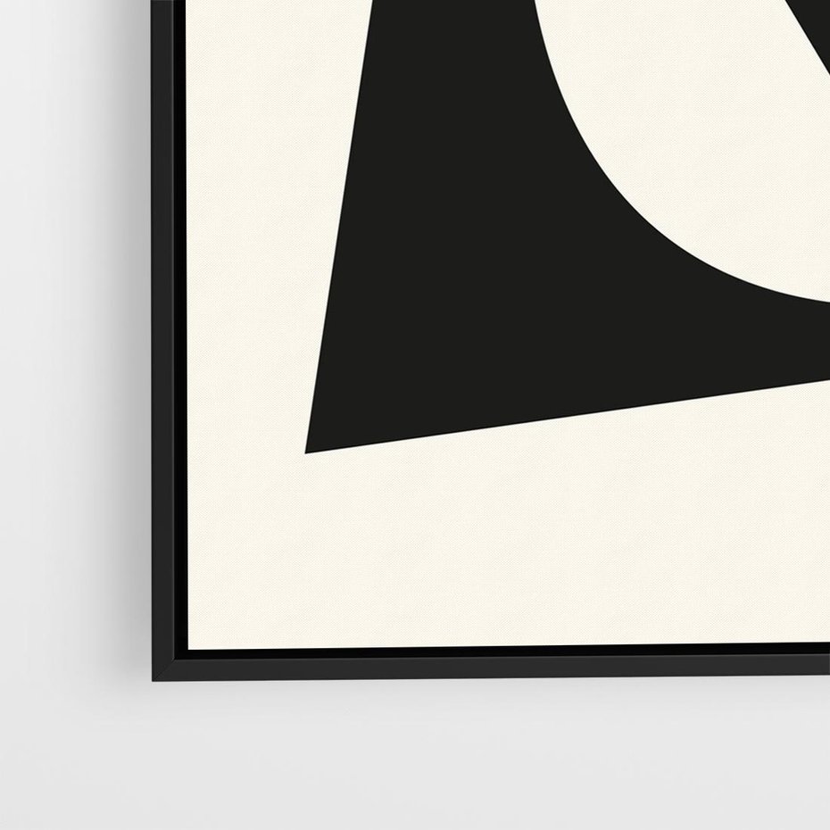 Obraz w ramie 50x50 - Tajemnicze Spektrum - abstrakcyjne kształty, geometria - rama czarna