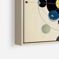 Obraz w ramie 80x80 - Bezgraniczny Taniec Światła - abstrakcyjna geometryczna kompozycja, koła linie - rama drewno