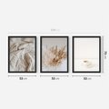 Zestaw obrazy w ramie 50x70 galeria - Kawa, pościel, boho, prostota - rama czarna